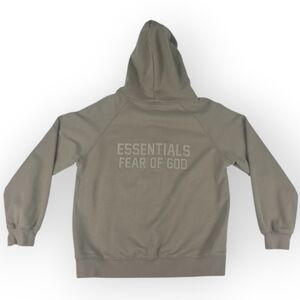 Fear of God Essentials Full-Zip Hoodie Men's Size Medium Sycamore EUC